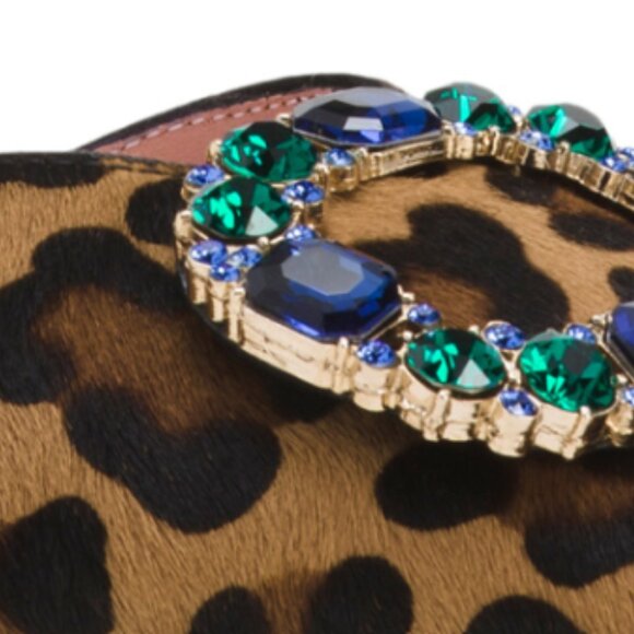 PRETTY BALLERINAS Made In Spain Leather Ella Slingback Flats With Swarovski Crys - Picture 2 of 4